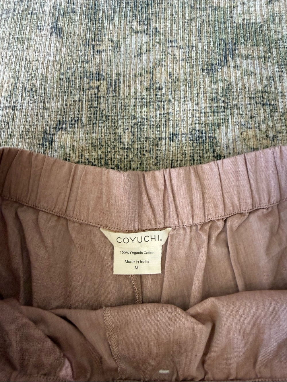 Nwot Coyuchi Women's Isla 100% Organic Cotton Shorts Pink Chambray Medium — image 5 of 8